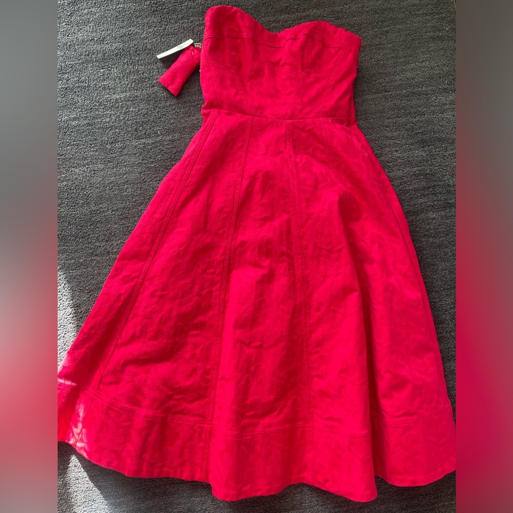 Anthropologie Strapless Mid Length Dress